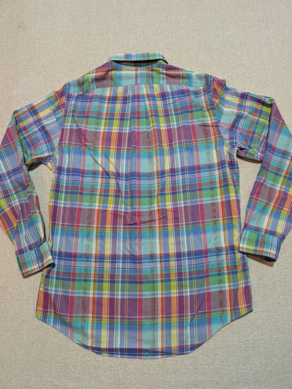 Ralph Lauren Men’s Multicolor Madras Plaid Shirt Size M - Picture 3 of 7